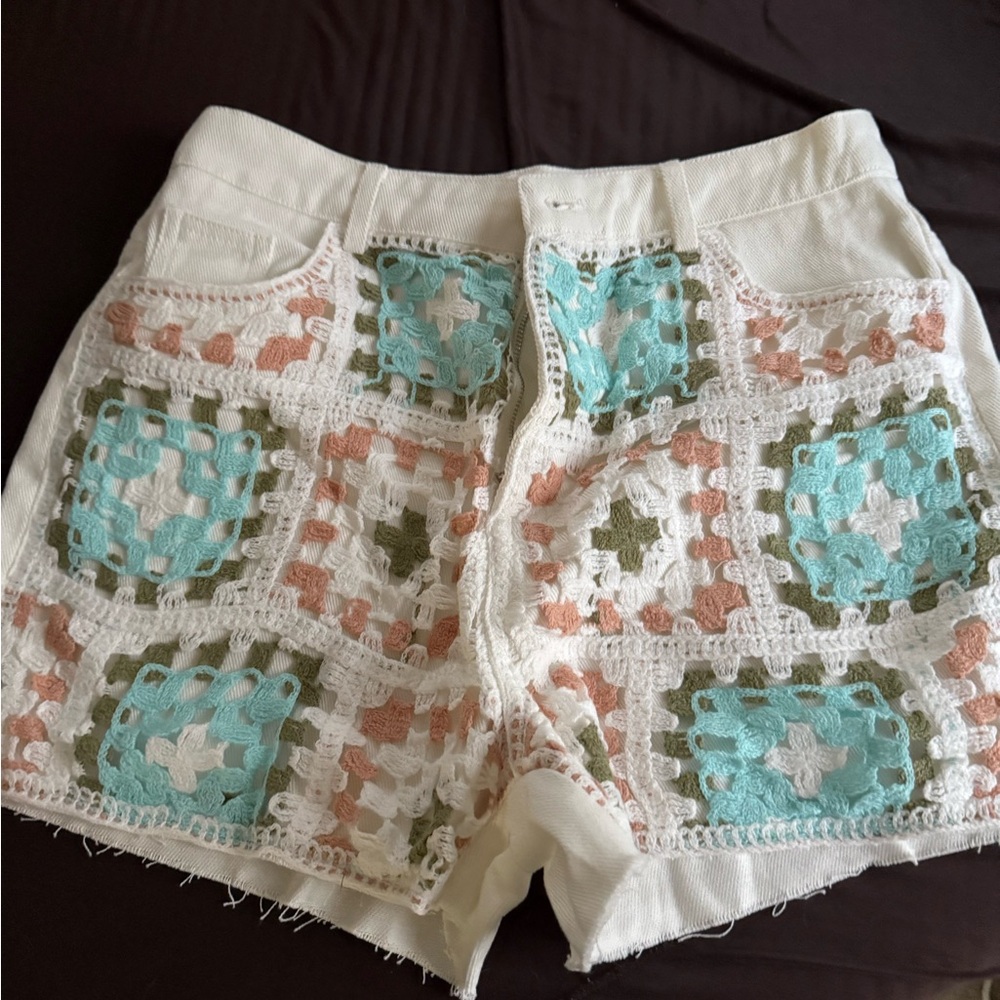 Crochet Patchwork Women Shorts